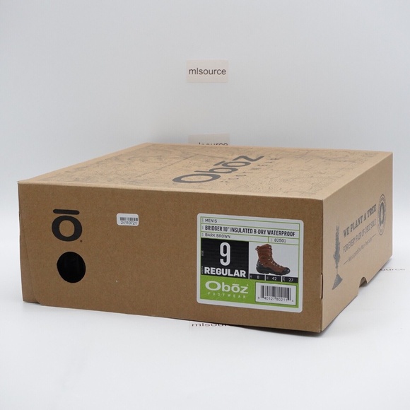 NEW Size 9 Men's Oboz Bridger 10" Insulated B-Dry Waterproof Hiking Boot 82501 - Picture 9 of 9